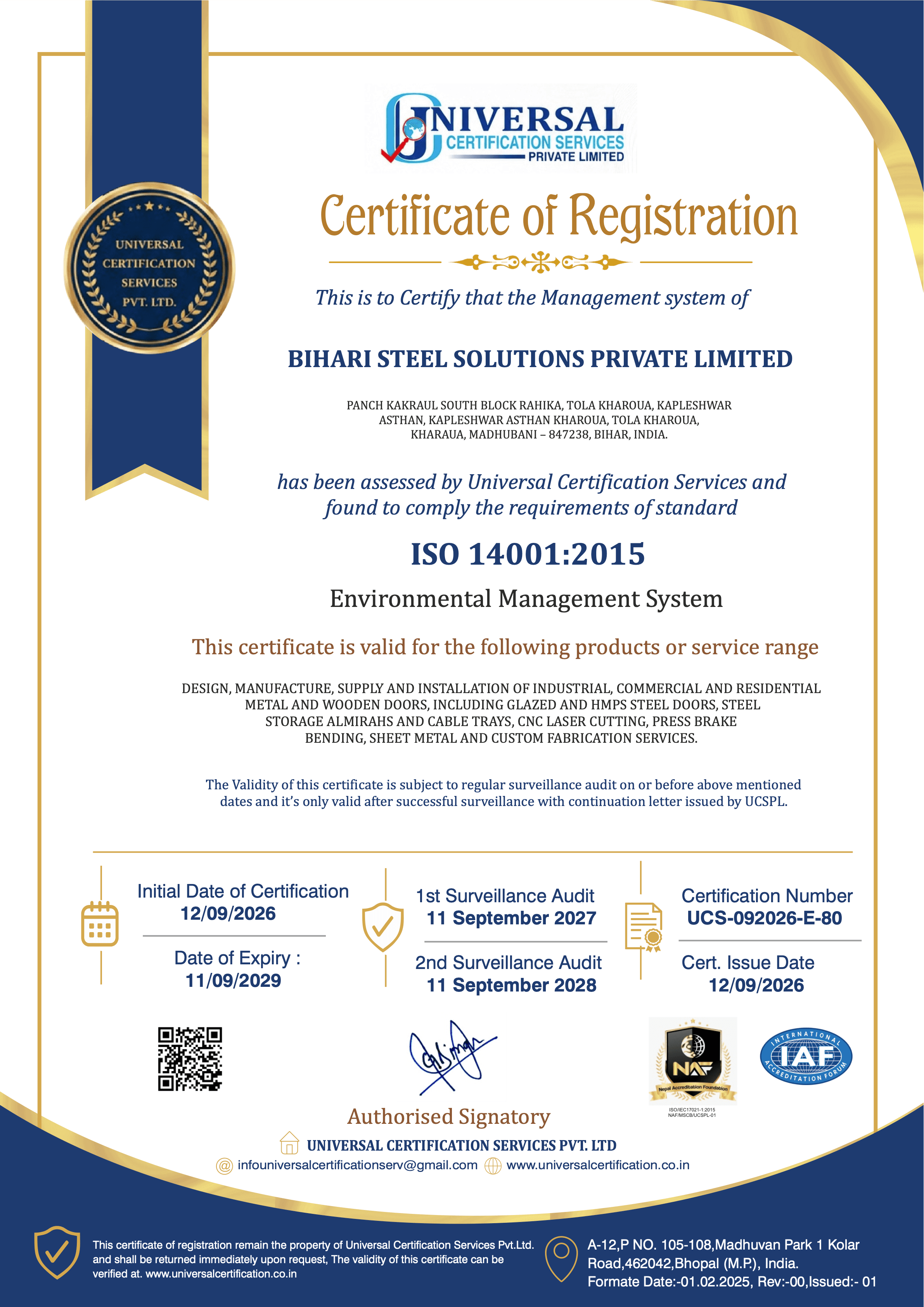 ISO 14001:2015 - Environmental Management System